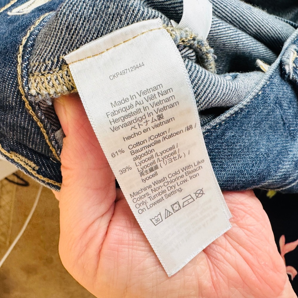 Madewell Superwide-Leg Jeans Blue 25 High Rise Lyocell Blend Dark Wash Denim - Picture 8 of 10